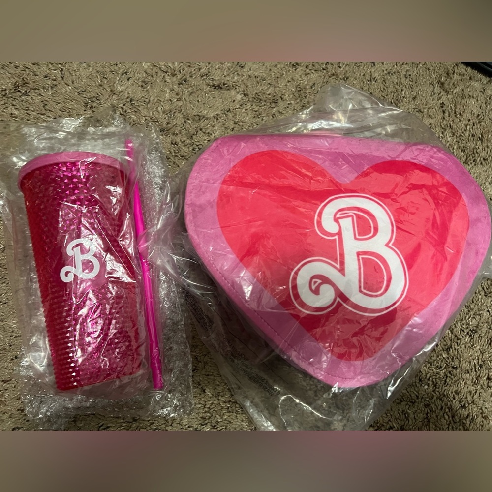 Barbie Movie Blanket and Tumbler